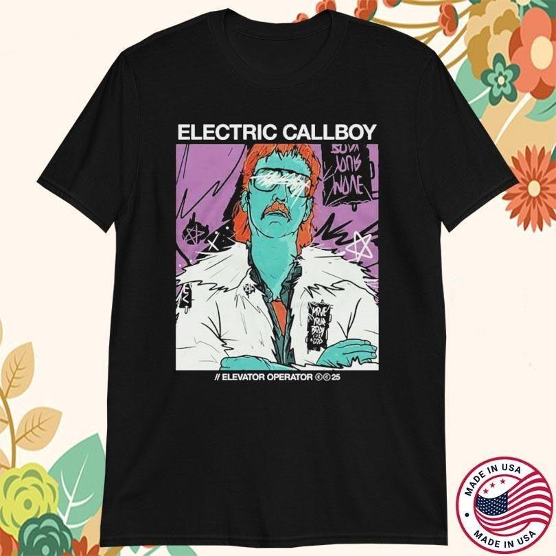 Electric Callboy Elevator Operator Scratch Cotton Black Full Size T Shirt UR397 Unisex T-Shirt