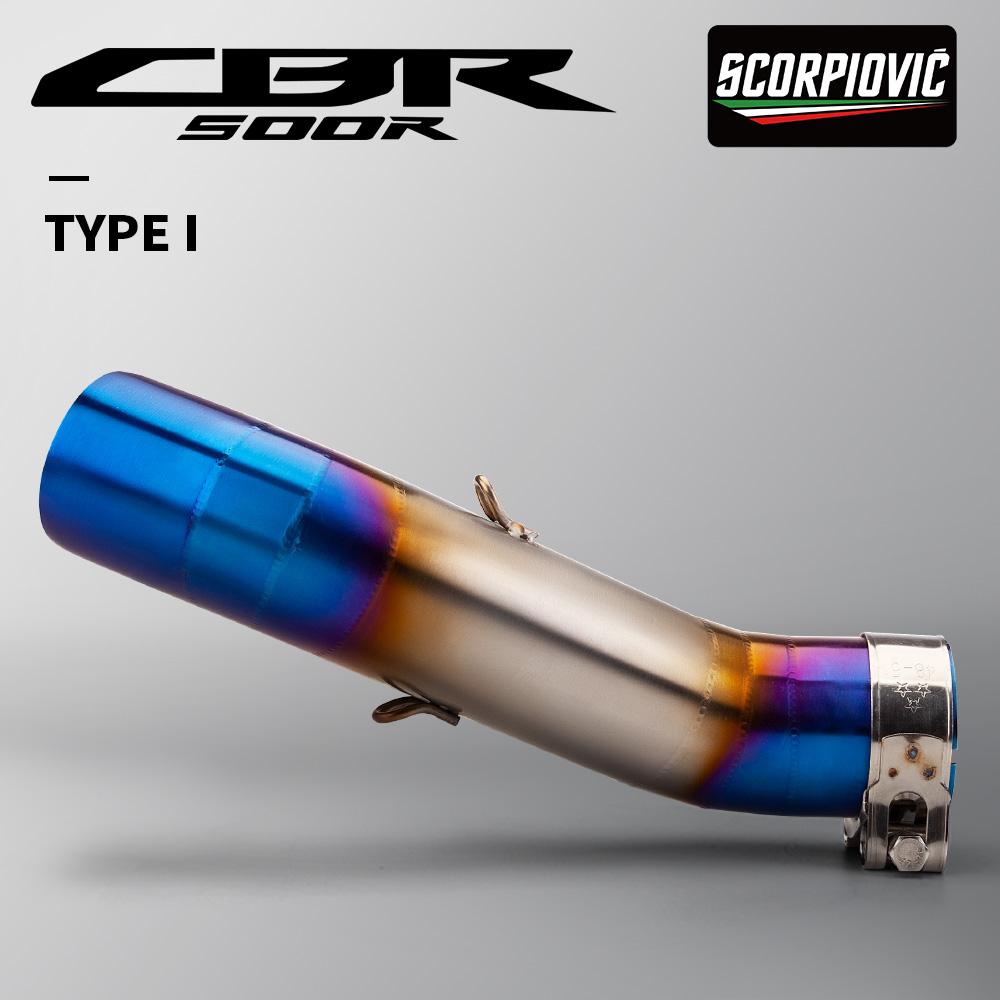 For CB400 CBR400 CB500F CB500X CBR500 CBR500R 2016 - 2022 Motorcycle Exhaust Escape Moto mid Link Pipe 51mm Muffler