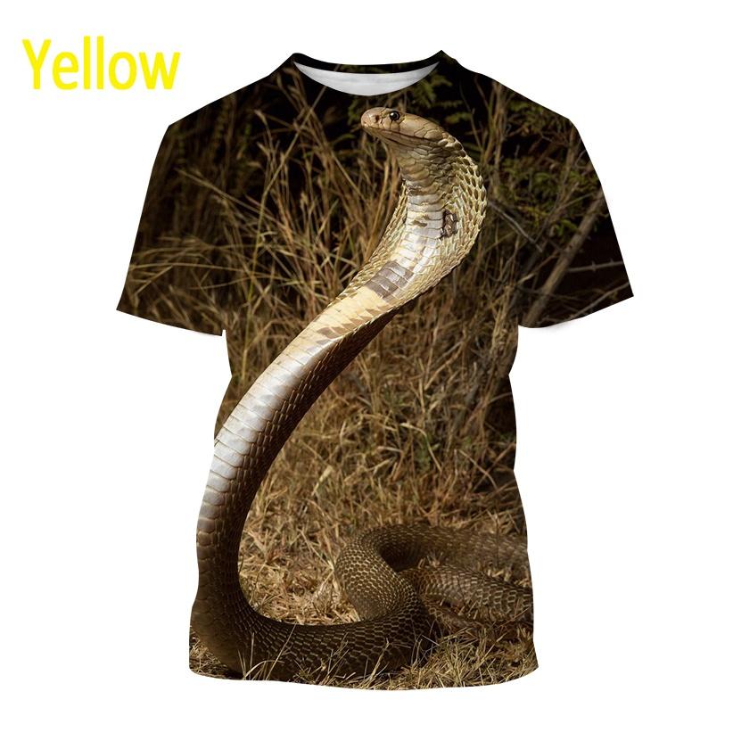 Футболка Cobra X Летняя мужская футболка с принтом животных Viper для мужчин и женщин, креативный повседневный уличный топ с коротким рукавом в стиле Харадзюку