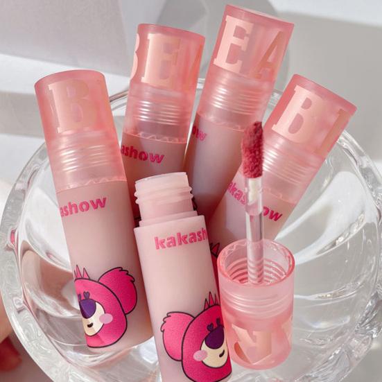 2 г блеск для губ с рисунком медведя, гладкий, удобный для переноски, мини-мягкий увлажняющий, легкий, матовый блеск для губ для девочек