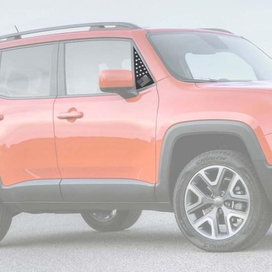 2X Car Side Window Glass Panel Cover Trim For Jeep Renegade 2016-20 Pattern
