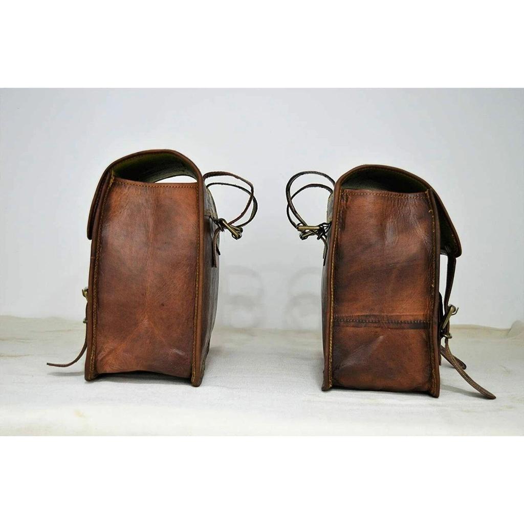 Bags Motorcycle Saddlebags Pouch Leather Both Side Pouch Panniers Bags 2 Two