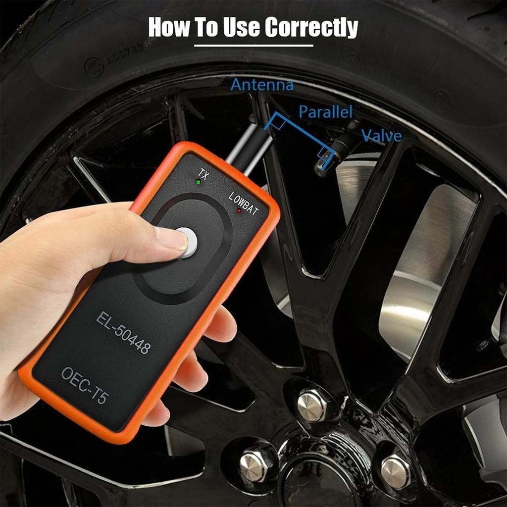 AICEL TPMS Relearn Tool For Car Tire Sensor, EL-50448 Tire Pressure Monitor Sensor Activation Reset Tool OEC-T5, System Programming Training For