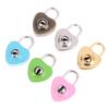 Mini Heart Shape Padlock Luggage Hardware Locks W/Key For Jewelry Box Suitcase