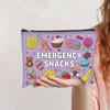 Zipper Closure Cosmetic Bag Canvas Cable Organizer Bag New Charger Pouch  Travel Use