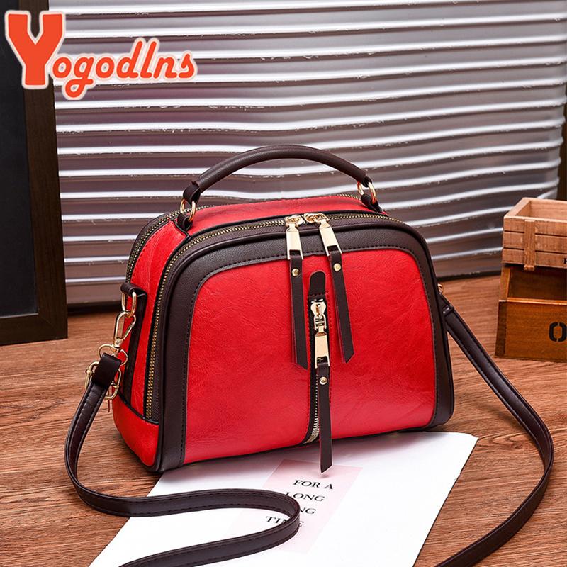 Yogodlns Crossbody Bags For Women PU Leather   Ladies Fashion Solid Color Bag Female Designer Shoulder Bag