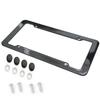 NEW 30*15CM Universal 1/2pcs License Plate Frame Carbon Pattern Plastic License Plate Frame Bracket with Standard Screw Kits