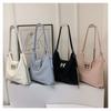 2024 New Korean Style Large Capacity Urban Minimalist Pu Tote Shoulder Bag