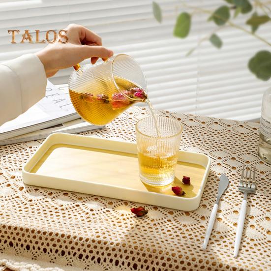 Поднос для чашки чая с деревянным узором. Современный противоскользящий прямоугольный сверхмощный полипропиленовый многофункциональный органайзер для хранения фруктов и сервировки посуды. Держатель для кухни.