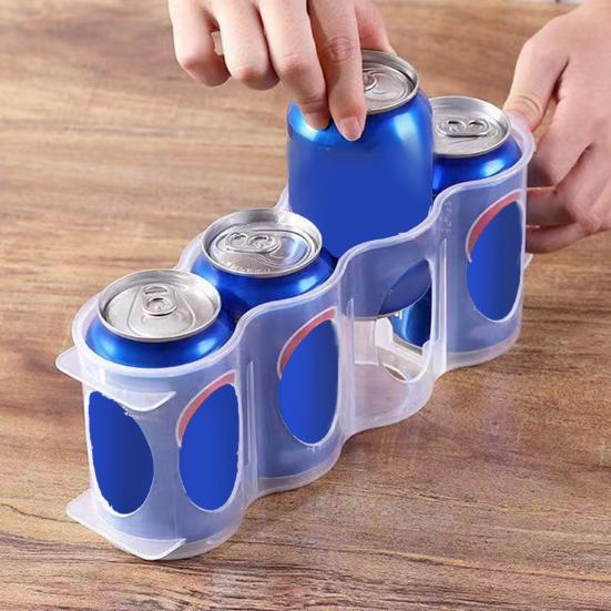 Органайзер для хранения банок, прозрачный дизайн, компактный ящик для хранения пива, напитков в холодильнике