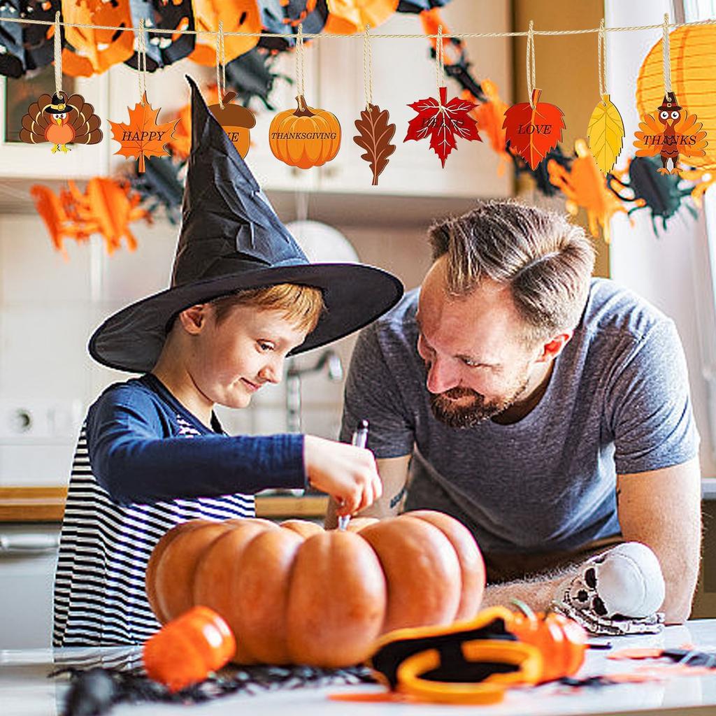 45 осенних деревянных украшений на День благодарения Незаконченное дерево Кленовый лист индейка Деревянные поделки Детский рисунок Поделки