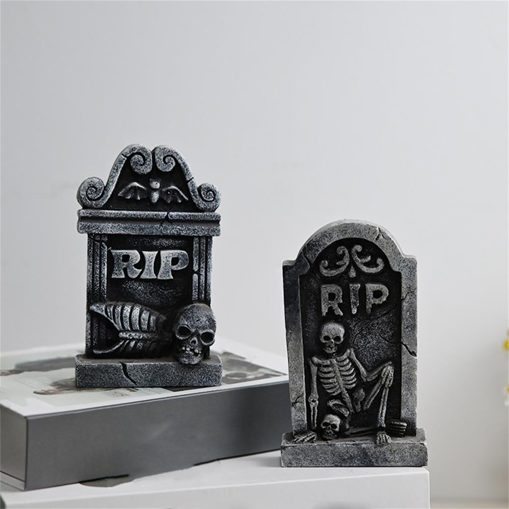 RIP Tombstone Room Script Killing Haunted House Horror Outdoor Scene Layout Decoration Resin Tombstone Ornaments
