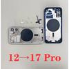 Для iPhone 12 Как 17 Pro Корпус Высококачественная Задняя Крышка С Средней Рамкой Шасси Аккумулятор Для iPhone 12 Преобразовать в 17 Pro