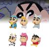 Crayon Shin 6pcs Chan Animals Costume Pvc Toy Model Desktop Decor Gift Christmas