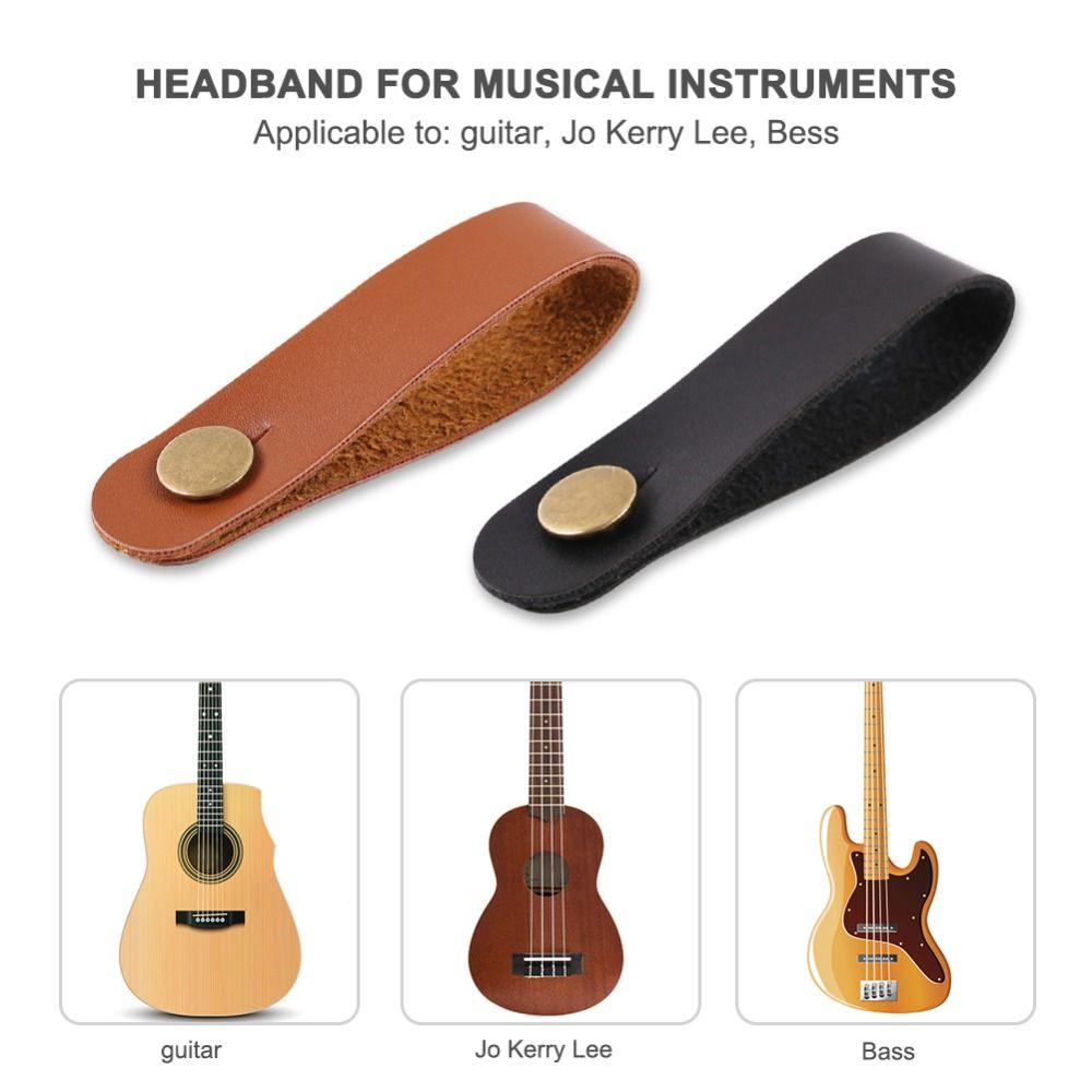 Adjustable Retro Guitar Neck Strap Retro Holding Button Safety Lock Strap Guitar Neck