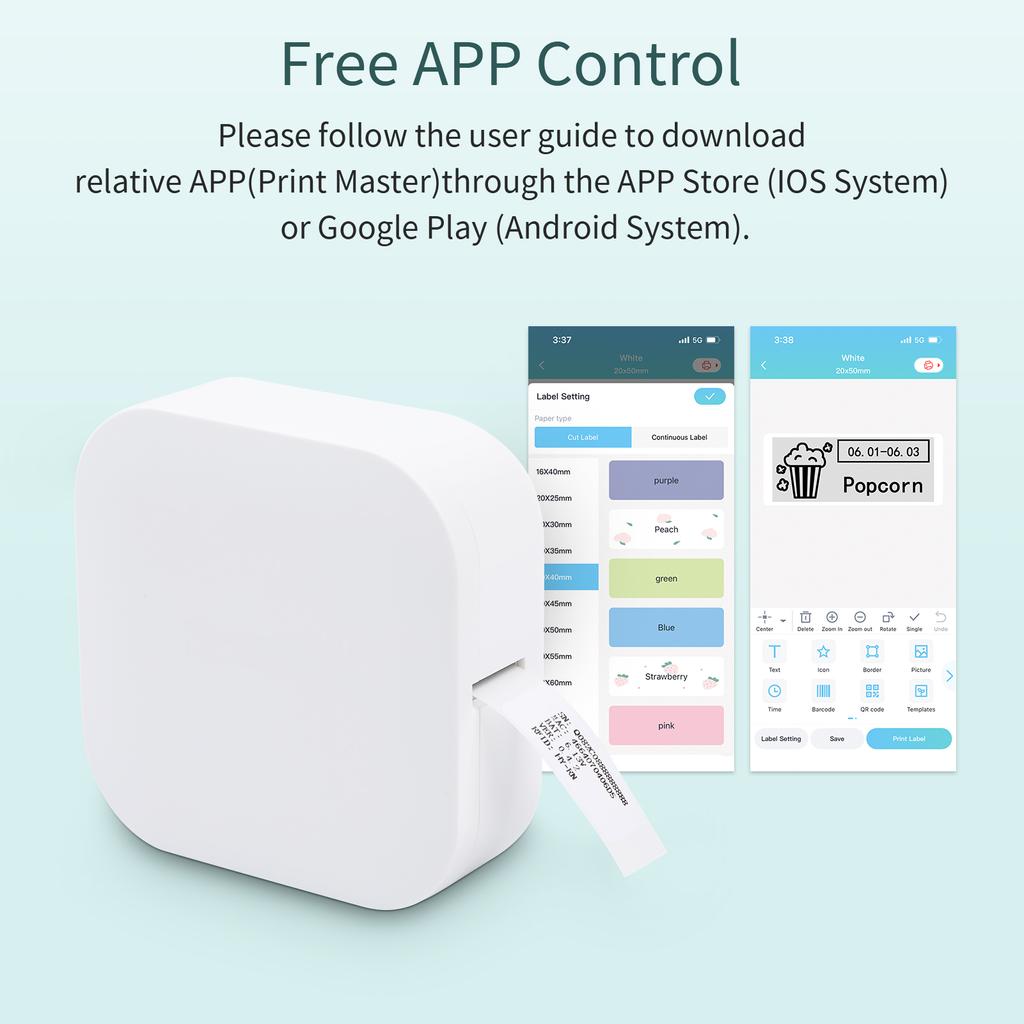 Машина для изготовления этикеток Q30, мини-карманный термопринтер для этикеток, все в одном, BT Connect, самоклеящаяся бирка