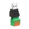 480 Мбит/с USB 2.0 Штекер Мама 4-контактный Винтовой Клеммный Блок Разъем Для DIY Проектов Вентилятор Свет Мышь Клавиатура