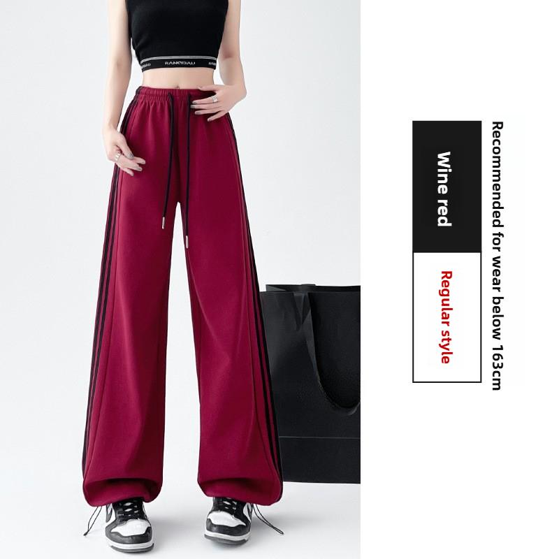 GMXIA Women's Fashion Casual Solid Color Print High Waist Pants & Capris