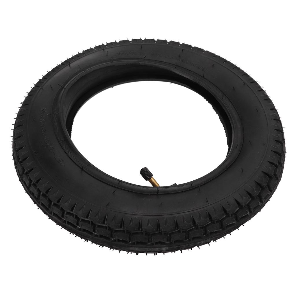 12 1/2x2 1/4 Tire and Inner Tube Set with Angled Valve Stem for Electric Bicycle