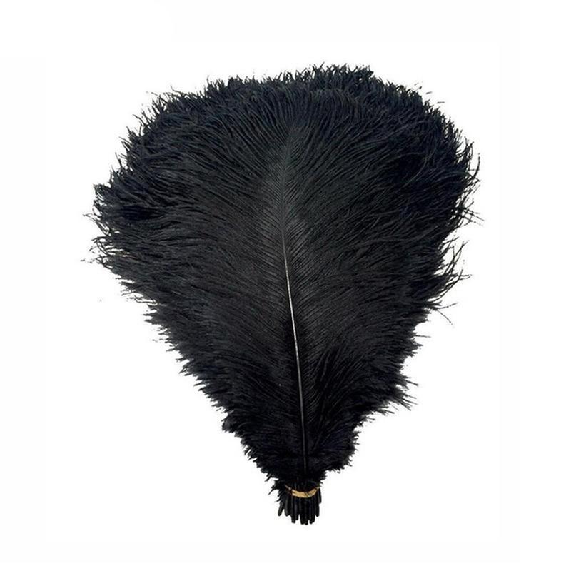10pcs Natural White Ostrich Feathers Wedding Party Decoration