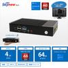 Skynew Fanless Mini PC Почти бесшумный Низкое энергопотребление AMD DDR3 4 ГБ SSD 64 ГБ AMD Radeon HD8250 USB Win10 запускается при включении Маленький ПК M2S A6-1450 / / / /