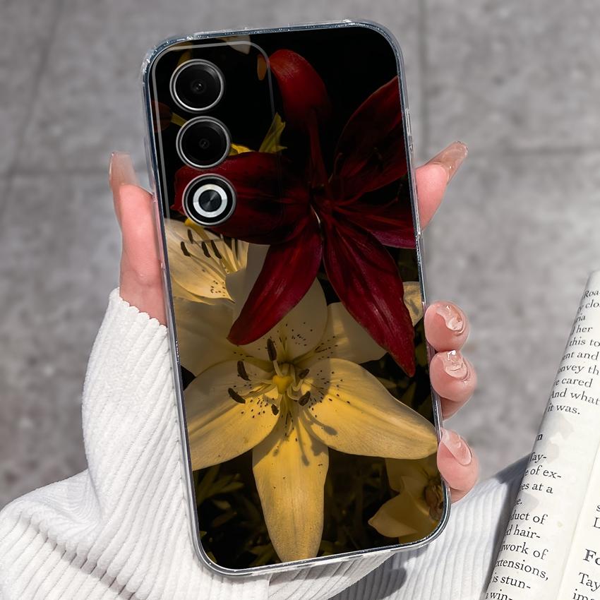 Роскошный противоударный чехол для телефона Oppo A3 A5 A1 Pro A3x AX5 AX5s A7 A8 Ace2 с милыми цветочными узорами, прозрачная защита из ТПУ, задняя крышка для корпуса Oppo