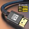 HDMI 2.1 Cable HDMI-compatible Vedio Cable 8K@60Hz 48Gbps EARC ARC HDCP High Speed Video Cable HDMI Connector Adapter for PS4 PS5 PC TV Projector