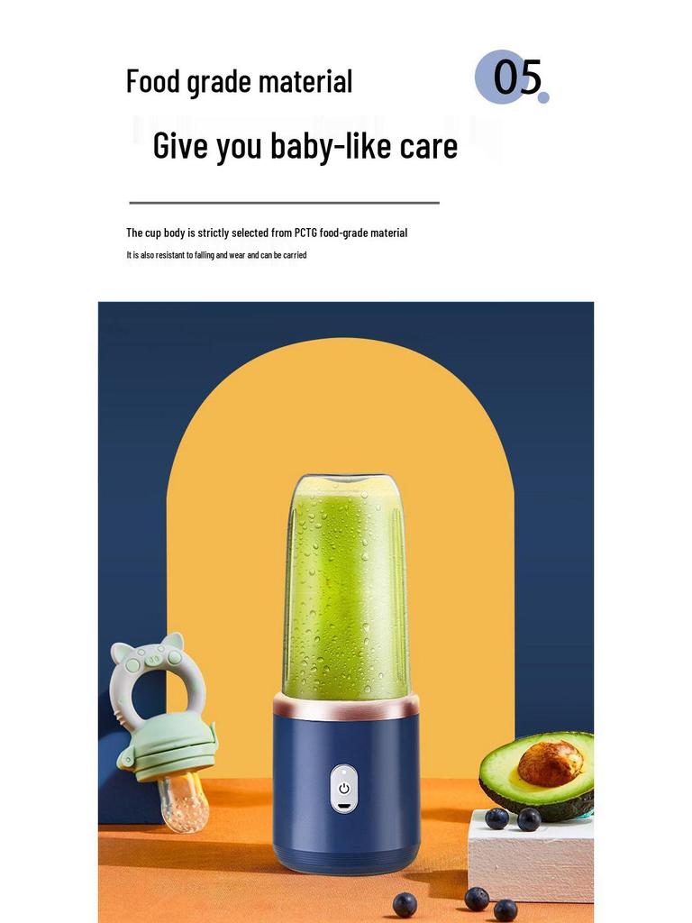 Portable Juice Cup: Long Battery Life, Multifunctional Juicer for Baby Food, Fruits, and Vegetables