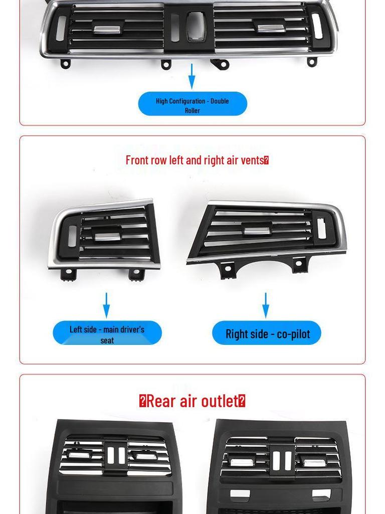 BMW 5 Series GT Rear Air Conditioning Vent Panel for 528GT/535GT F07