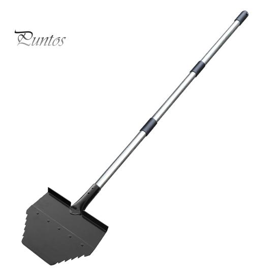 Скребок для льда на подъездной дорожке, плоская лопата со съемной длинной ручкой, прочная лопата для уборки, удаление сорняков для сада, тротуара, пола, льда, снега