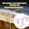 10 шт. 30/35 мм нержавеющая сталь солнечная панель фотоэлектрический водоотводный зажим дефлектор грязеотводная кнопка водоотводные зажимы