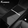 Carbon Fiber Center Console Panel Sticker for Tesla Model 3 Highland 2024-2026 & Model Y Juniper 2025
