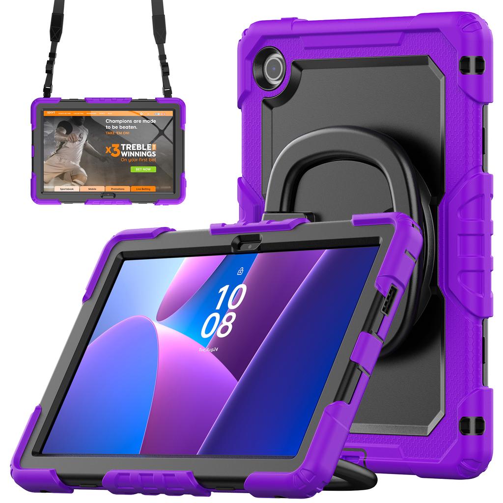 Для Lenovo Tab 10.1 (2025) TB-311XU/Tab TB311FU Чехол-подставка PC + Силикон Чехол для планшета с плечевым ремнем