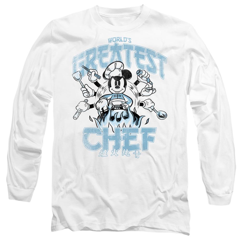 Mickey & Friends Mens World´s Greatest Chef Long-Sleeved T-Shirt