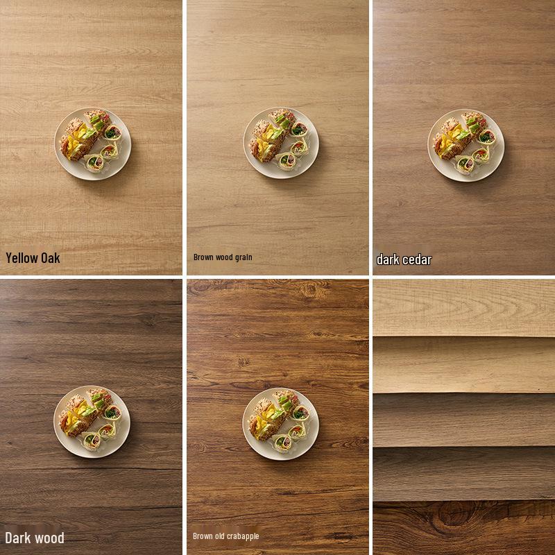 Wood Grain PVC Photography Background Board for Retro Still Life and Product Food Photography