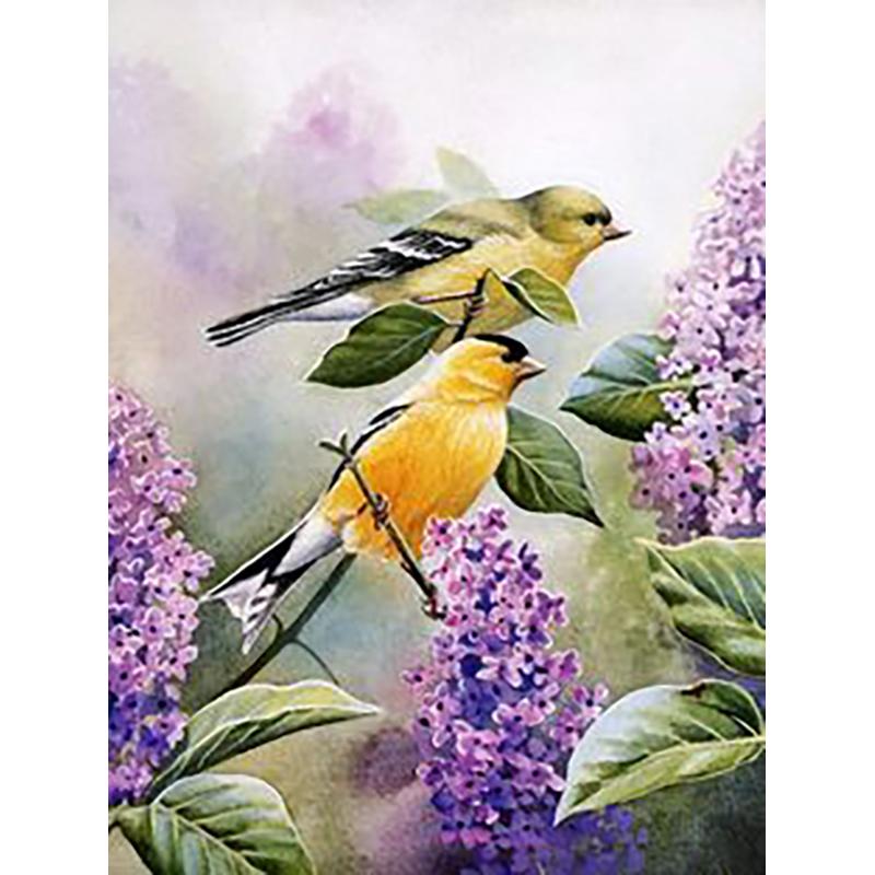 Round Diamond Painting DIY Cross Stitch Kit Bird Painting 5D Rhinestone Embroidery Mosaic Cross Stitch Wall Art Home Decor