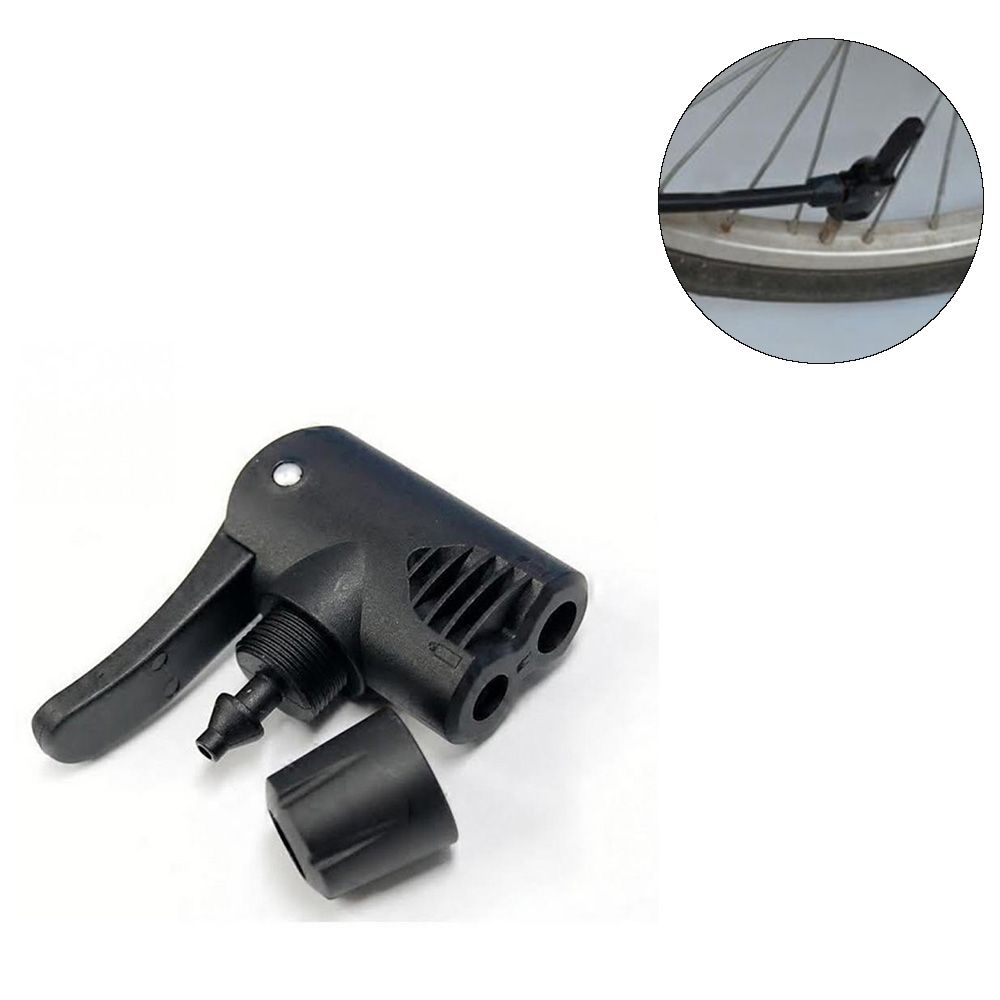 Schrader/Presta Dual Head Pumping Parts Service Valve Convertor Bicycle Pump Nozzle Hose Adapter