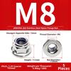 Anti Loose Hex Flanged Nuts Nylon Insert Nylon Lock Nuts New Fastener Nuts  GB Standard