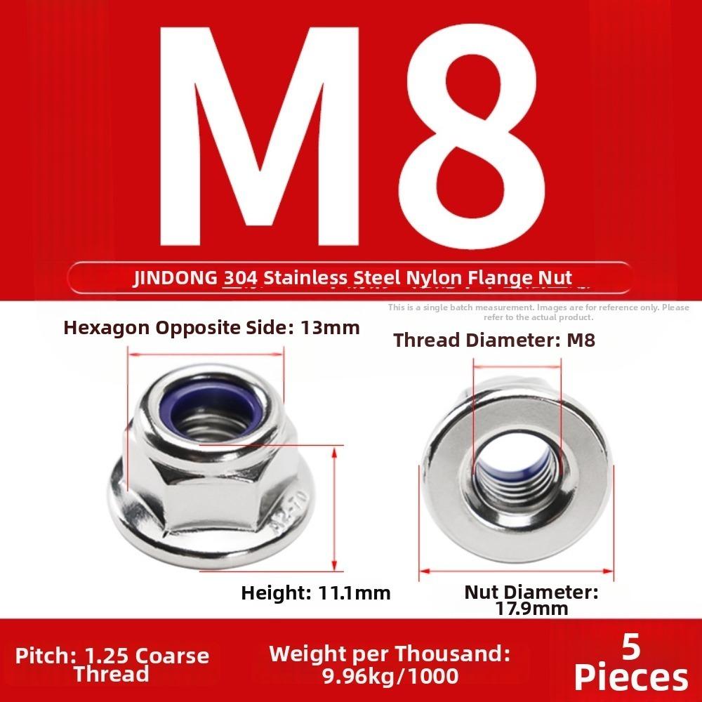 Anti Loose Hex Flanged Nuts Nylon Insert Nylon Lock Nuts New Fastener Nuts GB Standard