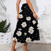 Women's Flowy Flared Ruffle Hem A Line Maxi Skirts Elastic Waist Elegant Tiered Layer Boho Long Skirts