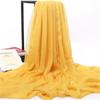 Elegant Red Chiffon Scarf for Women, Infinite Summer Scarf with Tassels