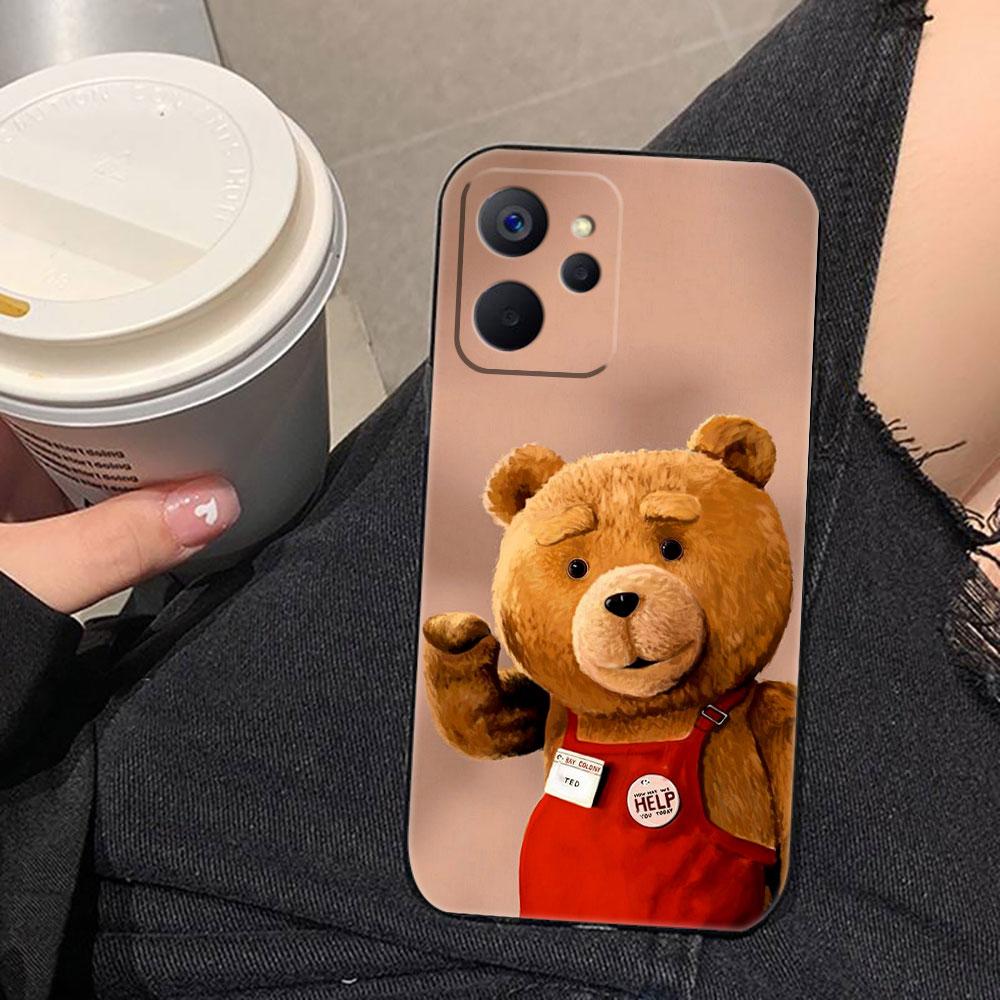 Забавный Милый Медведь Чехол для Телефона Для OPPO Realme 5 15 15T 14 13 12 11 10 9 9I 8 8I 7 7I 6 Pro Plus TPU Чехол Funda Shell Cover Capa