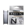SHIMANO Пластиковая белая леска для рыбалки из нейлона, размер White BB-X Line, 150 м, LA-C54Y, 2.0,