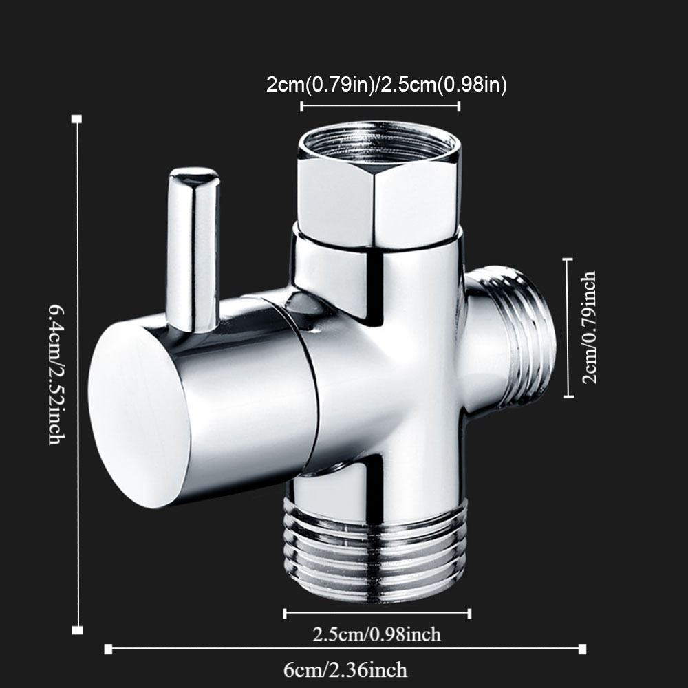 Three Function 3 Way Shower Head Diverter Valve T-Adapter Shower Tap Connector Sink Accessories