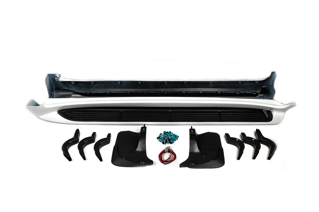 Боковые пороги с LED (дизайн 2015-2020) Белый цвет для Toyota Land Cruiser 200