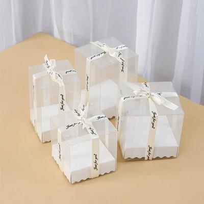 Прозрачная подарочная упаковка с подставкой DIY Craft Подарочные коробки для свечей Свадебная вечеринка Baby Shower Бутылка масла Арома Пластырь Чехол