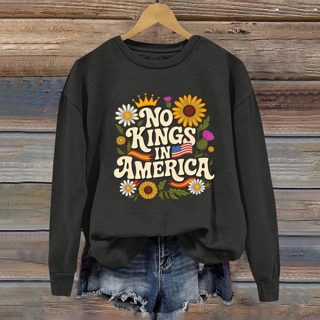 Women's Fashion Daily Versatile Casual Sweatshirts Long Sleeve Round Neck Top Sweatshirts