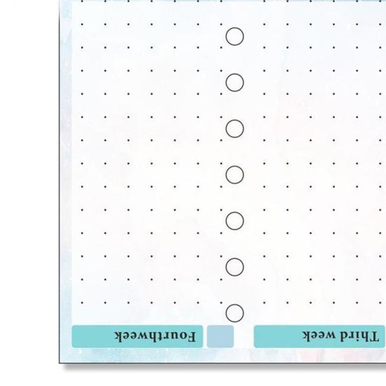 Набор сменных листов для бюджетного планировщика формата A6, 82 листа, 2024 год, красочный месячный/недельный планировщик-календарь, 6 отверстий, блокнот на кольцах для бюджета