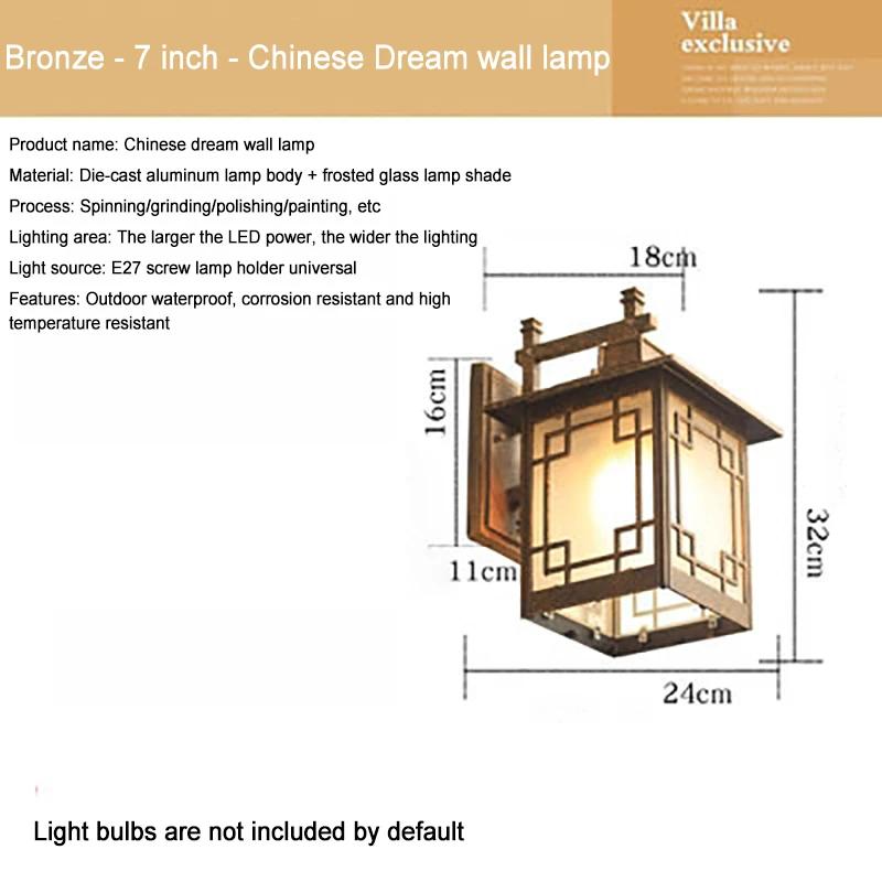 LED Outdoor Waterproof Wall Lamp Wall Light Porch Garden Light Indoor Home Bedroom Living Room Decoration Lighting Lamp