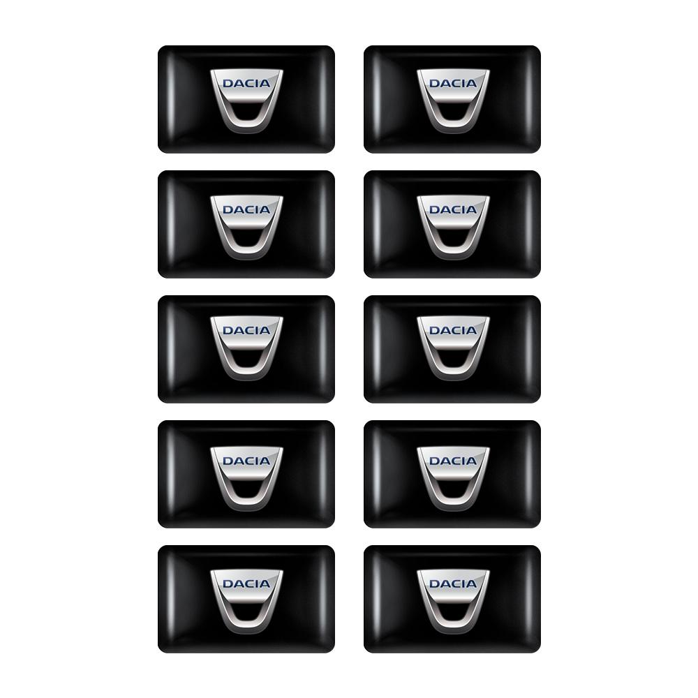 TSEK2 10/20/50Pcs 3D Epoxy Car Interior Steering Wheel Central Control Decorative Sticker For Renault DACIA Logan Clio Duster Sandero